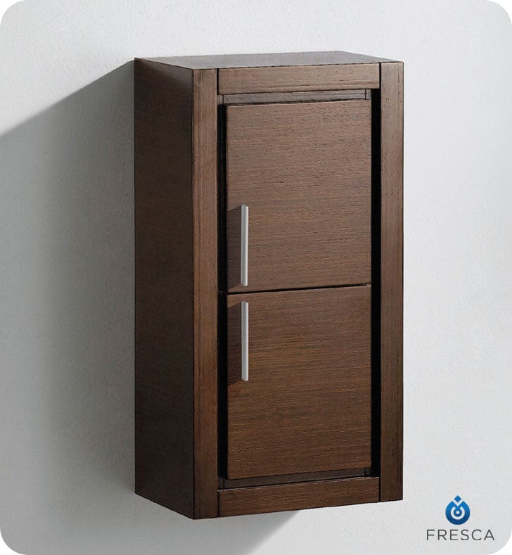 FST8140WG | Fresca Wenge Brown Bathroom Linen Side Cabinet w/ 2 Doors
