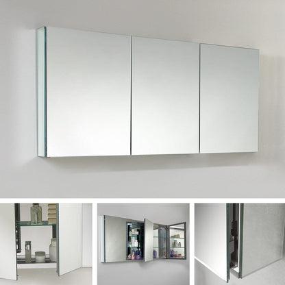 FMC8019 | Fresca 60 Wide Bathroom Medicine Cabinet w/ Mirrors