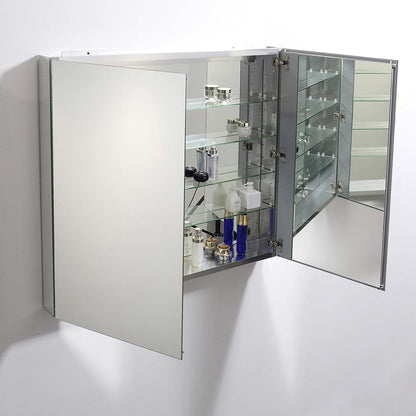 Fresca 40 Wide x 36 Tall Bathroom Medicine Cabinet w/ Mirrors