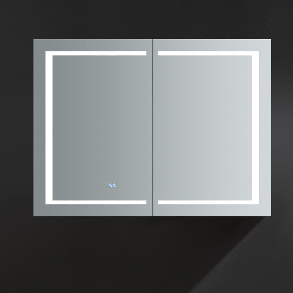 Fresca Spazio 48 Wide x 36 Tall Bathroom Medicine Cabinet w/ LED Lighting & Defogger