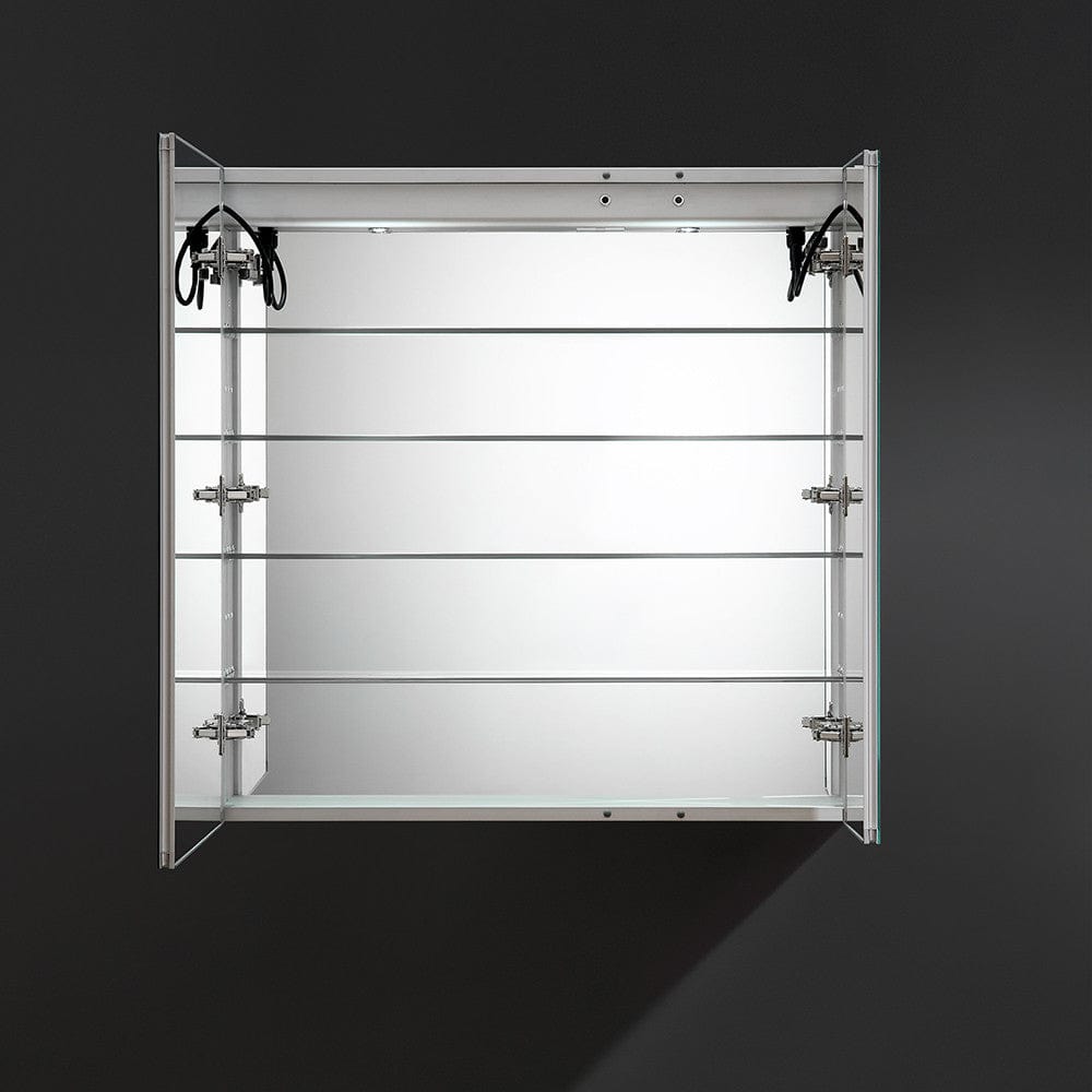 Fresca Tiempo 36 Wide x 36 Tall Bathroom Medicine Cabinet w/ LED Lighting & Defogger