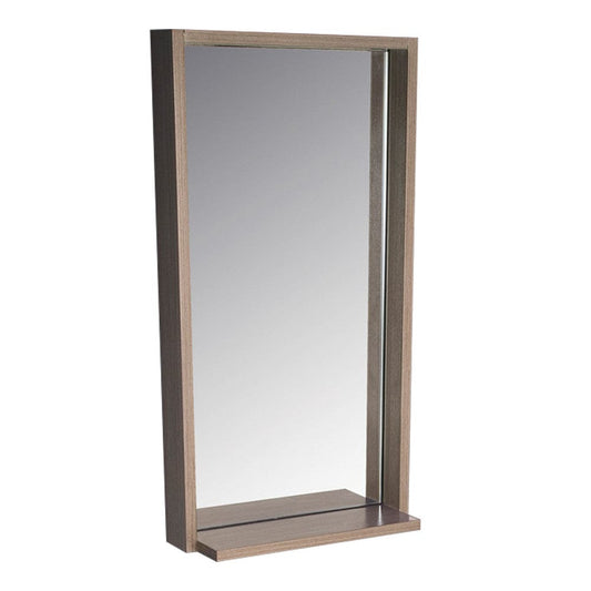 Fresca Allier 16" Gray Oak Mirror with Shelf