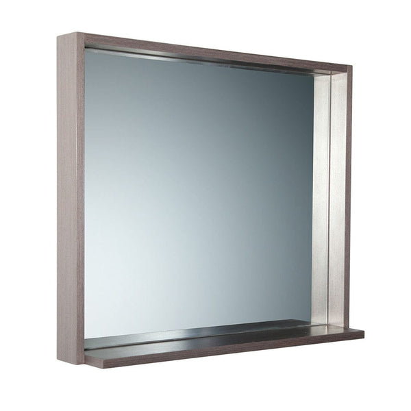 Fresca Allier 30 Gray Oak Mirror with Shelf