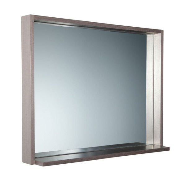 Fresca Allier 36 Gray Oak Mirror with Shelf