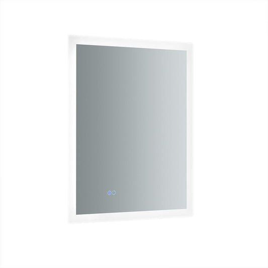 Fresca Angelo 24" Wide x 30" Tall Bathroom Mirror w/ Halo Style LED Lighting and Defogger