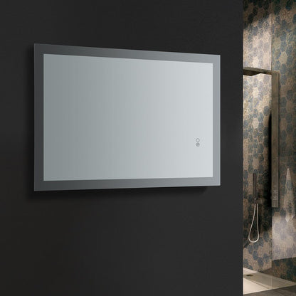 Fresca Angelo 24 Wide x 36 Tall Bathroom Mirror w/ Halo Style LED Lighting and Defogger