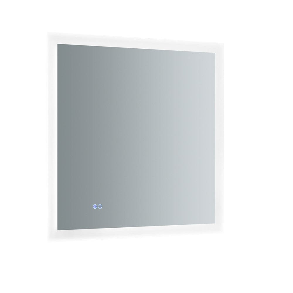 Fresca Angelo 30" Wide x 30" Tall Bathroom Mirror w/ Halo Style LED Lighting and Defogger 