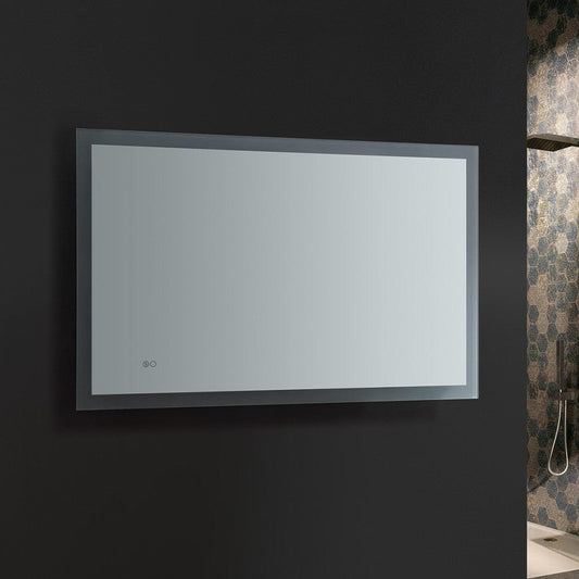 Fresca Angelo 48 Wide x 30 Tall Bathroom Mirror w/ Halo Style LED Lighting and Defogger