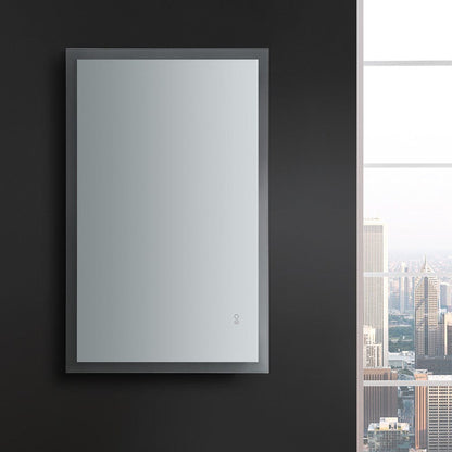 Fresca Angelo 48 Wide x 30 Tall Bathroom Mirror w/ Halo Style LED Lighting and Defogger