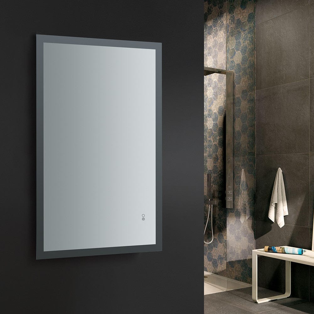 Fresca Angelo 48 Wide x 30 Tall Bathroom Mirror w/ Halo Style LED Lighting and Defogger