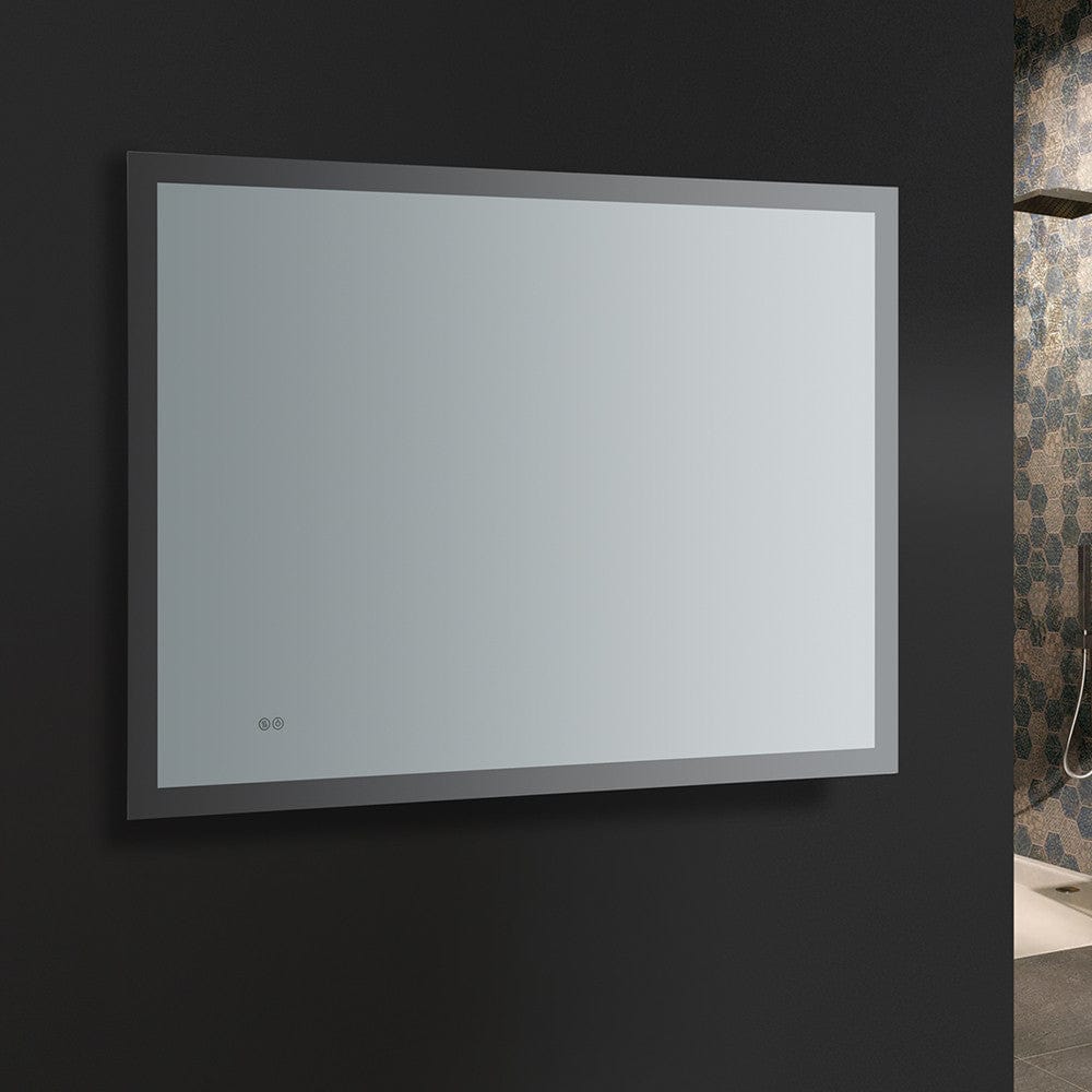 Fresca Angelo 48 Wide x 36 Tall Bathroom Mirror w/ Halo Style LED Lighting and Defogger