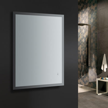 Fresca Angelo 48 Wide x 36 Tall Bathroom Mirror w/ Halo Style LED Lighting and Defogger