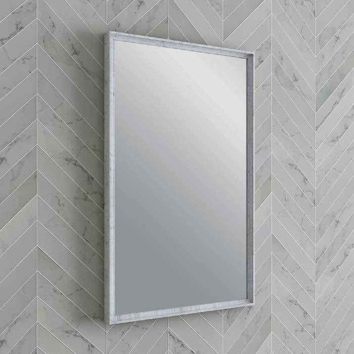 rustic white bathroom mirror