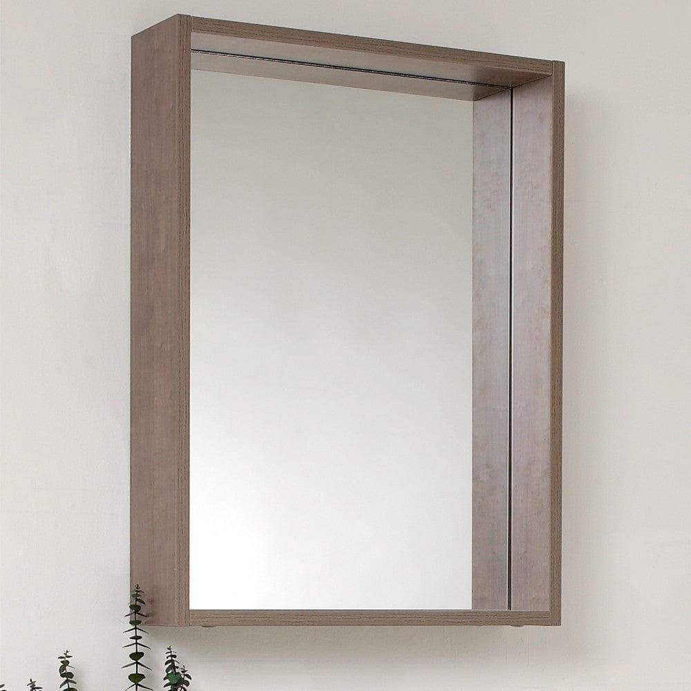 Fresca Potenza 21 Gray Oak Mirror with Shelf