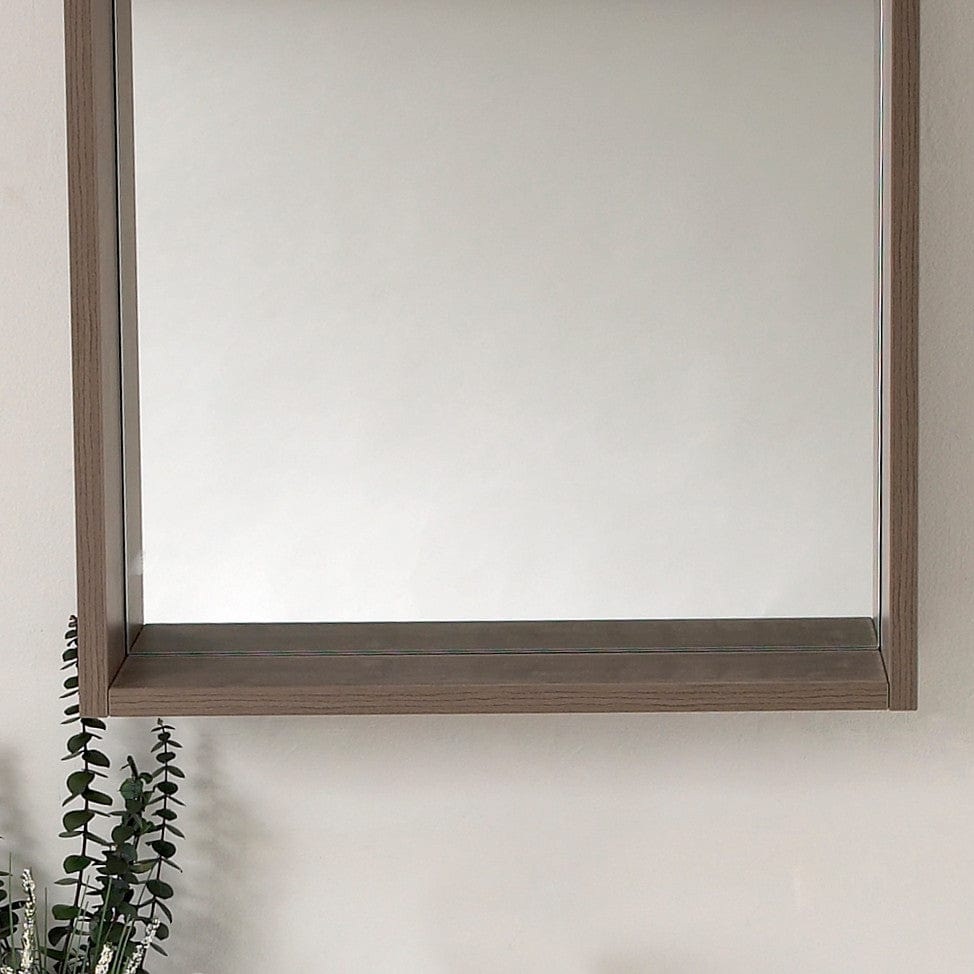 Fresca Potenza 21 Gray Oak Mirror with Shelf