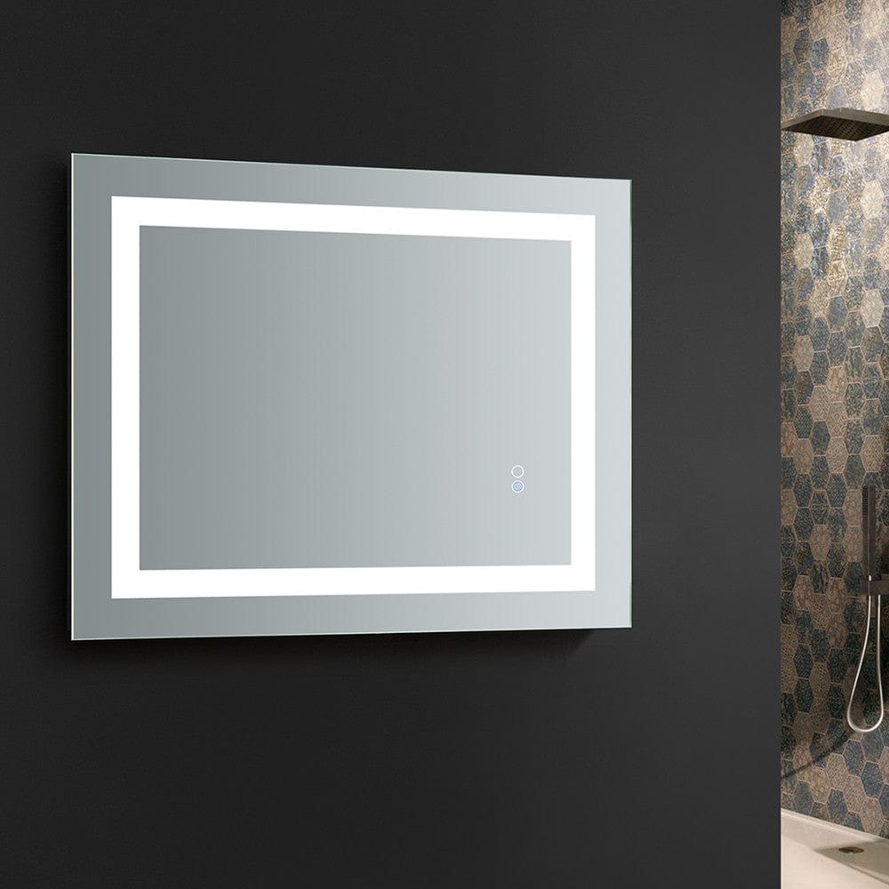 Fresca Santo 24 Wide x 30 Tall Bathroom Mirror w/ LED Lighting and Defogger