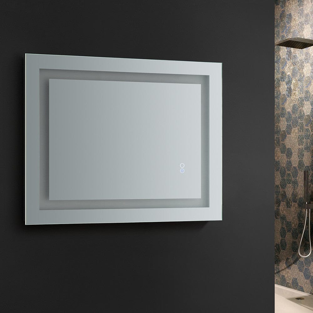 Fresca Santo 24 Wide x 30 Tall Bathroom Mirror w/ LED Lighting and Defogger