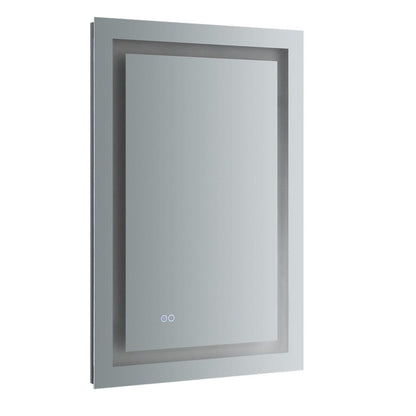 Fresca Santo 24" Wide x 36" Tall Bathroom Mirror w/ LED Lighting and Defogger