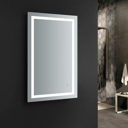 Fresca Santo 48 Wide x 30 Tall Bathroom Mirror w/ LED Lighting and Defogger