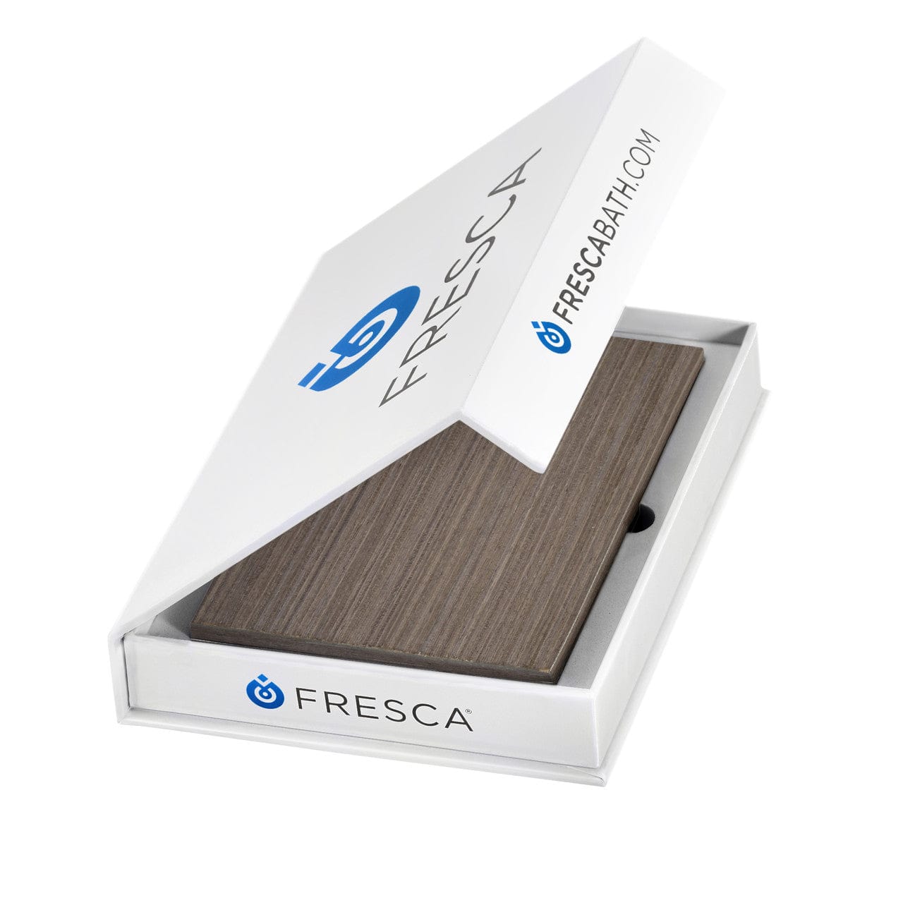 Fresca Wood Color Sample in Gray Oak (Veneer) in the box