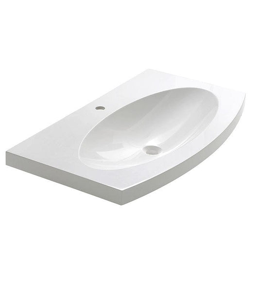 Fresca Energia 36" White Integrated Sink w/ Countertop