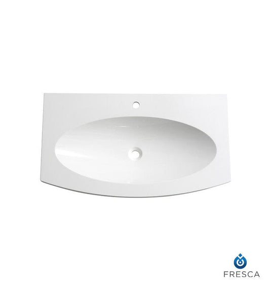 Fresca Energia 36 White Integrated Sink w/ Countertop