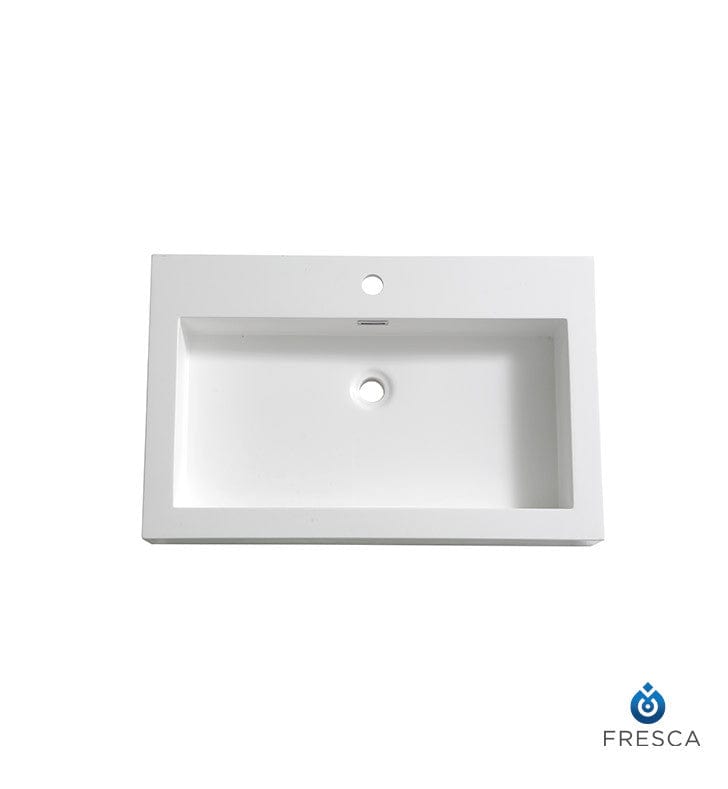 Fresca Livello 30 White Integrated Sink w/ Countertop