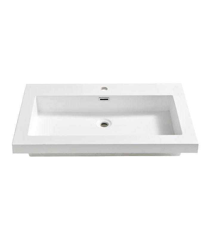 Fresca Medio 32" White Integrated Sink w/ Countertop