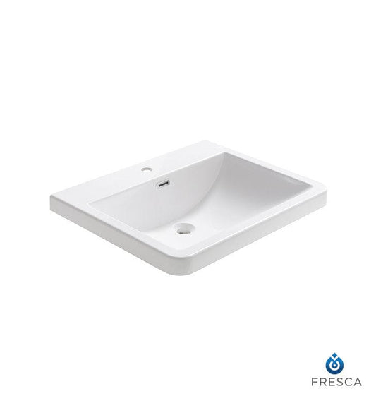Fresca Milano 26 White Integrated Sink w/ Countertop