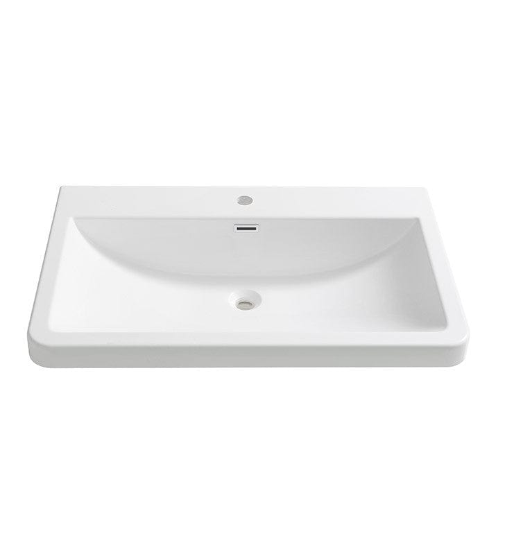 Fresca Milano 32" White Integrated Sink w/ Countertop