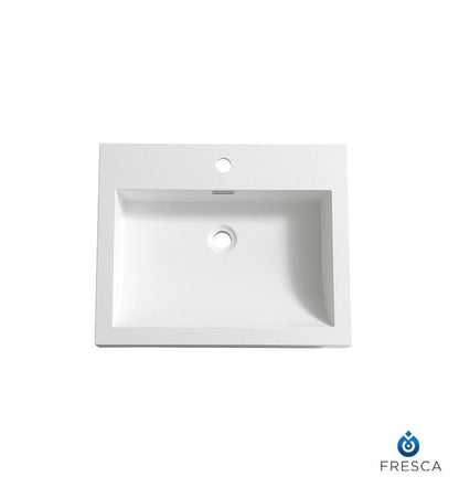 Fresca Nano 24 White Integrated Sink w/ Countertop