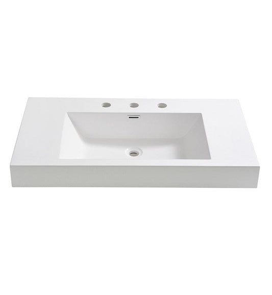 Fresca Vista 36 White Integrated Sink w/ Countertop