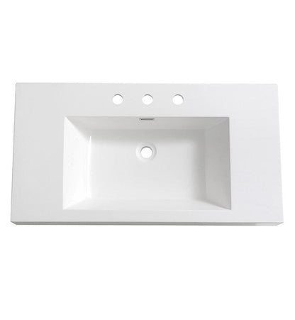 Fresca Vista 36 White Integrated Sink w/ Countertop