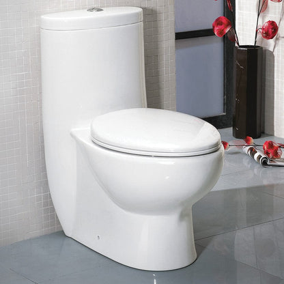 Fresca Delphinus One-Piece Dual Flush Toilet w/ Soft Close Seat