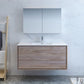 Catania 48 Modern Rustic Natural Wood Wall Hung Bathroom Vanity Set