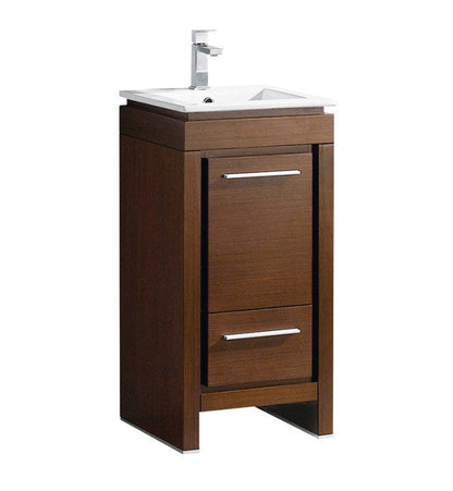 Fresca Allier 16" Wenge Brown Modern Bathroom Cabinet w/ Sink