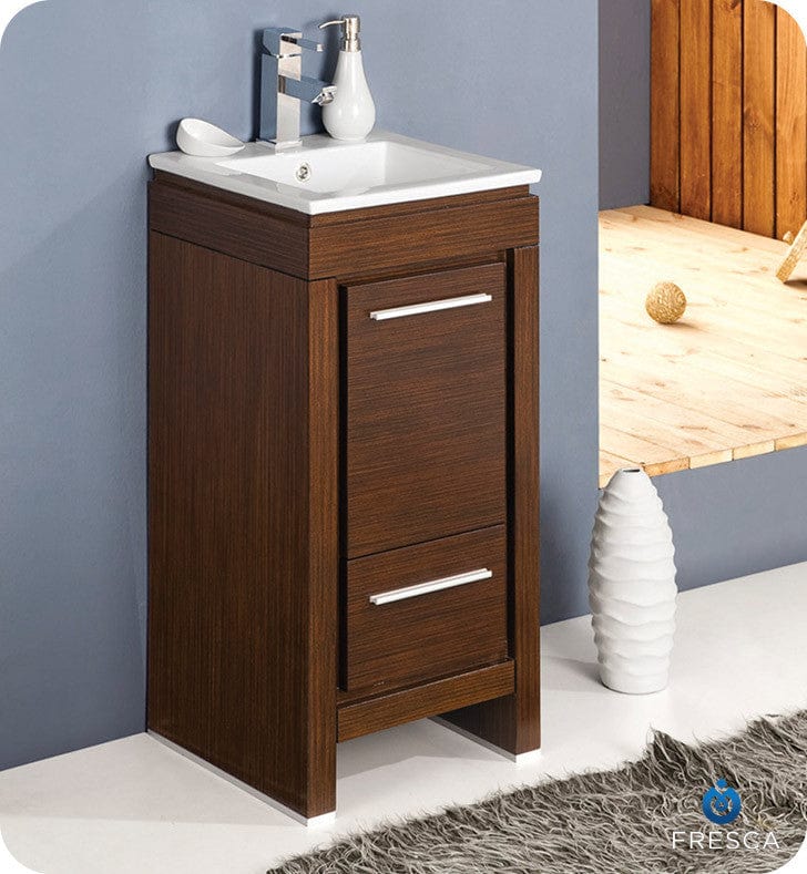 Fresca Allier 16 Wenge Brown Modern Bathroom Cabinet w/ Sink