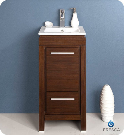 Fresca Allier 16 Wenge Brown Modern Bathroom Cabinet w/ Sink