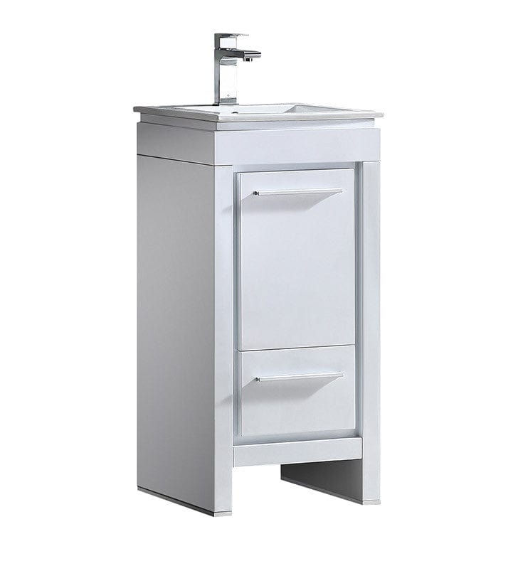 Fresca Allier 16" White Modern Bathroom Cabinet w/ Sink