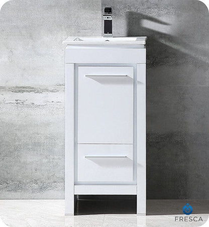 Fresca Allier 16 White Modern Bathroom Cabinet w/ Sink