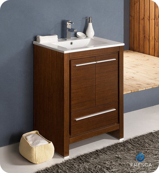 Fresca Allier 24 Wenge Brown Modern Bathroom Cabinet w/ Sink