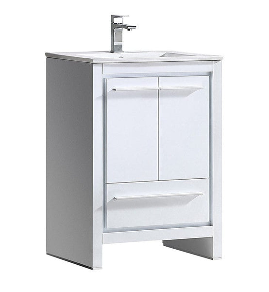 Fresca Allier 24 White Modern Bathroom Cabinet w/ Sink