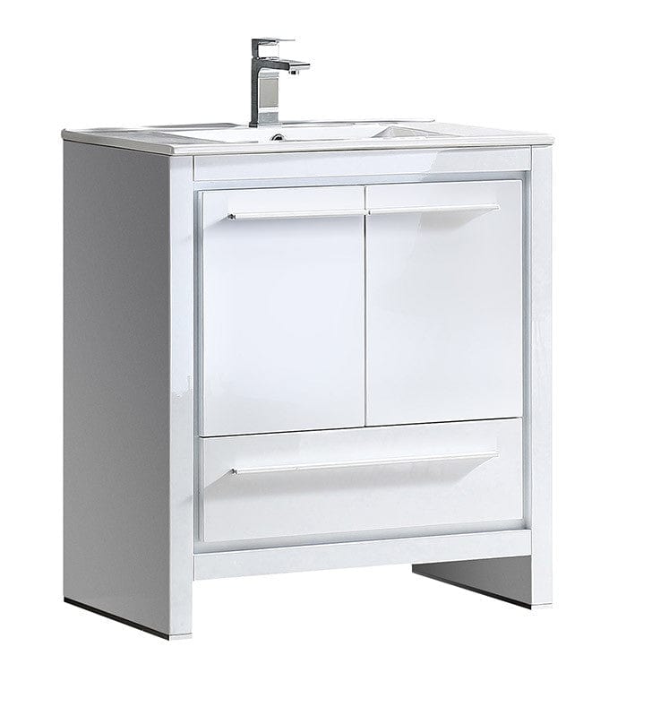 Fresca Allier 30" White Modern Bathroom Cabinet w/ Sink