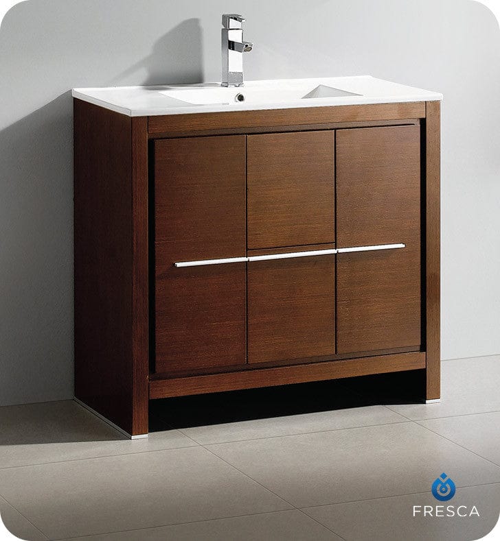 Fresca Allier 36 Wenge Brown Modern Bathroom Cabinet w/ Sink