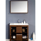 Fresca Allier 36 Wenge Brown Modern Bathroom Vanity w/ Mirror