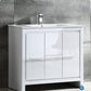 Fresca Allier 36 White Modern Bathroom Cabinet w/ Sink