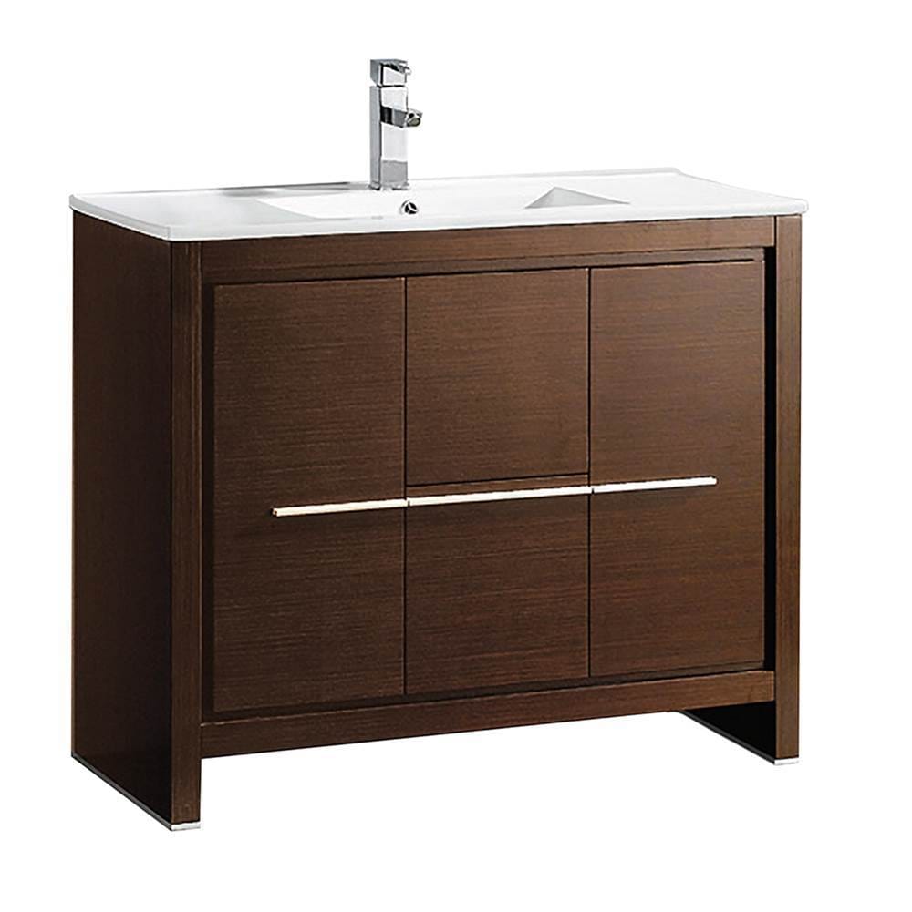 Fresca Allier 40" Wenge Brown Modern Bathroom Cabinet with Sink | FCB8140WG-I
