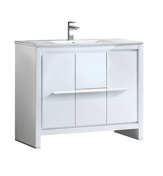 Fresca Allier 40 White Modern Bathroom Cabinet w/ Sink