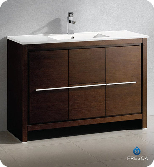 Fresca Allier 48 Wenge Brown Modern Bathroom Cabinet w/ Sink