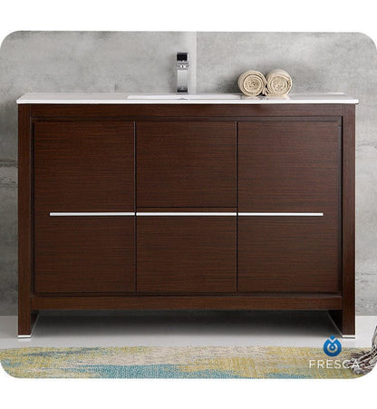 Fresca Allier 48 Wenge Brown Modern Bathroom Cabinet w/ Sink